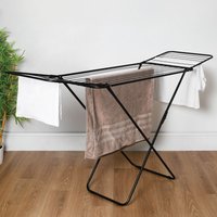 Living Solutions Wire Clothes Airer 18m - Black