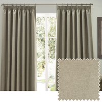 Dawn Blackout Pencil Pleat Curtains - Natural / 137cm / 229cm