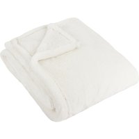 Kallu Double-Sided Faux-Fur Throw - Ecru / 200cm