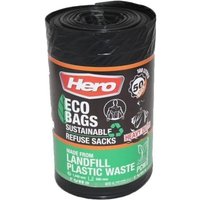 Hero 100L Heavy Duty Bin Bags Extra Large Pack of 50 - Black