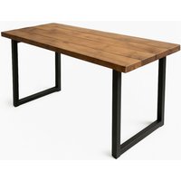 Mid Oak Rustic Office Desk - Mid Oak / 70cm / 240cm