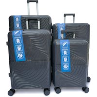 4 Piece Hard Shell Luggage Set Expandable Lightweight with TSA Lock 360 Wheels - Grey