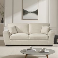 Mellette soft fabric 3 seat sofa - Oat