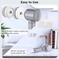 Rechargeable Cordless Spin Scrubber Cleaner - grey