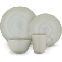 16 Piece Stoneware Dinner Set Seashell - Seashell