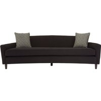 Rania 3 Seat Black Dimity Fabric Sofa - Black
