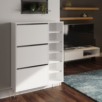 Monaco 3 Drawer Shoe Cabinet - White