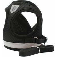 Comfortable Pet Harness and Leash - Black / Large