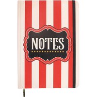 Red Circus Stripe Notebook - Red
