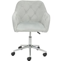 Alivio Velvet Accent Tufted Adjustable Office Chair - Grey