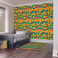 Toy Bricks Multicolour Wall Mural - Multi / Medium