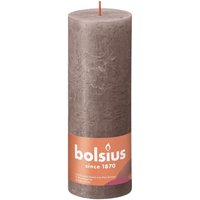 KDMD Bolsius Rustic Shine Rustic Taupe Pillar Candle 190mm x 68mm in Grey