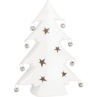 , Christmas Tree with Bells - White , Christmas Tree with Bells - White