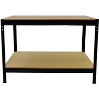 Metal Storage Work Bench - Black