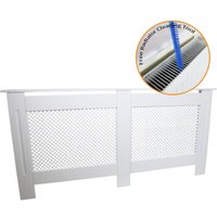 Radiator Cover MDF White 1720mm - White