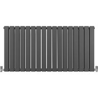Designer Flat Panel Radiators Anthracite Grey 600mm x 1400mm - Anthracite Grey