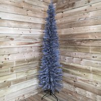 8ft Wrapped Pencil Pine Grey Christmas Tree with 460 Tips - Grey