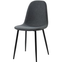 Teamson Home, Versanora Set of 2 Dark Grey Kitchen Dining Chairs - Grey Teamson Home, Versanora Set of 2 Dark Grey Kitchen Dining Chairs - Grey