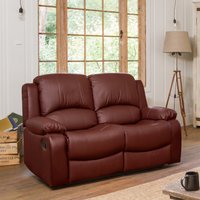 Glendale 2 Seat Manual Recliner Sofa - Burgundy