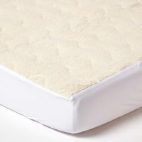 Deep Quilted Fleece Mattress Topper - Beige / Small Double