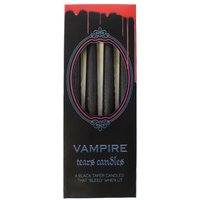 Set of 4 Vampire Tears Candles Wax, 4-Hour Burn, Pack of 4 - Black