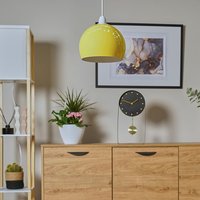 Modern Gloss Yellow Arco Style Dome Ceiling Pendant Light Shade - Yellow