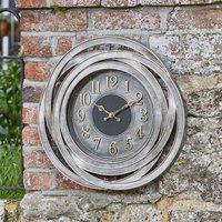 Silver Garden Wall Clock - Silver
