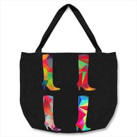Geometric Boots Tote bag - Black