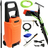 24ft Water Fed Cleaning Pole and 30L Water Trolley by MaxBlast - Orange