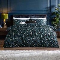True Leopard Printed Duvet Cover Set - Slate / Double