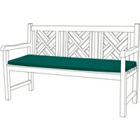 3 Seater Garden Bench Seat Pad Outdoor Cushion Water Resistant - Green
