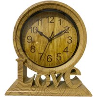 Vintage Love Non Ticking Desk Clock Retro Mantel Clocks Brown - Brown