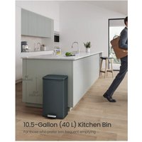 SONGMICS 40L Kitchen Bin - Grey