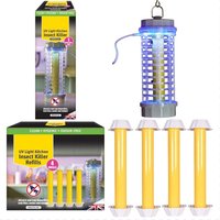 UV Light USB Insect Killer With 4 Refills Insect Bug Fly Trap Set - Yellow
