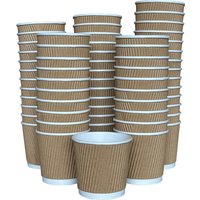 4oz Brown Disposable Paper Coffee Cups for Takeaway - Black / 1000