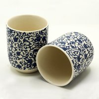 Charming Blue Pattern Herbal Tea Cup Set - Blue