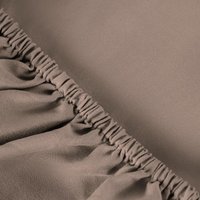 OHS Ultra Soft Microfibre Plain Fitted Bed Sheet in Light Brown | Size: Super King