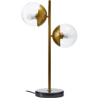 Revive Two Light Gold and Black Marble Table Lamp - Gold