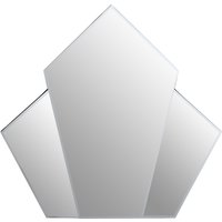 Yula Art Deco Wall Mirror With Silver Finish Frame - Silver