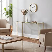 Allure Cross Base Console Table - Gold