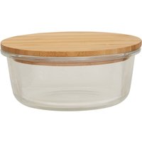 Freska 620ml Glass Container With Bamboo Lid - Natural