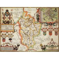 Bedfordshire Historical Map 1000 Piece Jigsaw Puzzle (1610) - Neutral