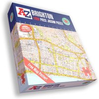Great Britain A Z Map of Brighton 1000 Piece Jigsaw Puzzle Exclusive - Neutral
