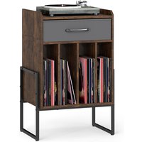 Record Player Stand Vinyl Display Shelf - Brown