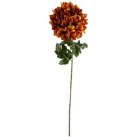 Leaf Pack of 6 x 75cm Artificial Extra Reflex Chrysanthemum Orange | Size: 6 x 75 cm