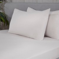 Smart Living Brushed Cotton Bed Linen Fitted Bedsheet or Pillowcase Pair Non Iron in White | Size: Standard Pillow Case