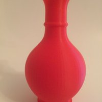 3D Printed Tubby Vase - Red