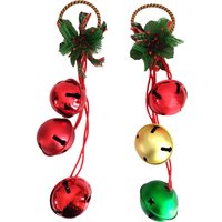 A Christmas Tale, Giant 3 Bell Hanger With Foliage A Christmas Tale, Giant 3 Bell Hanger With Foliage