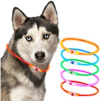 Cut to Size LED Dog Collar Light Up Safety Collar - Red