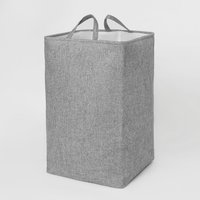 Faux Linen Storage Laundry Bag - Charcoal